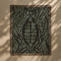 Sacred Cacao Woven Blanket - Sacred Plant Medicine Art - Earth Altar Decor -  Psychedelic Jungle Throw - Boho Healing Tapestry, Sage
