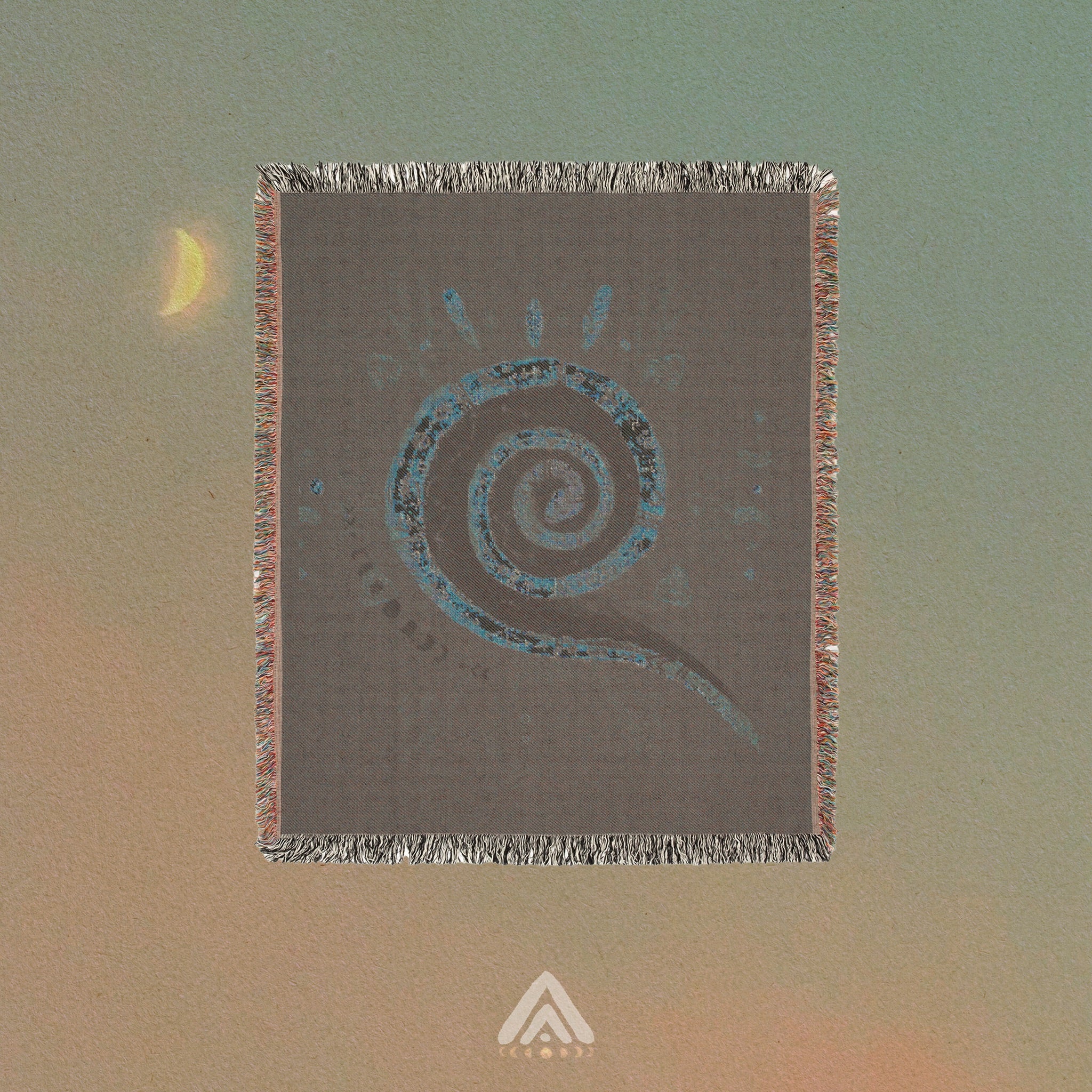 Snake Spiral Woven Blanket Mystical Serpent Art Tapestry Throw, Earthy Boho Home Decor, Sacred Symbol of Rebirth & Divine Feminine