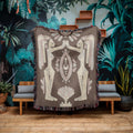 Tribal Unity Woven Blanket - Female Sisterhood, Tribal Art, Ancient Wisdom, Mother Nature