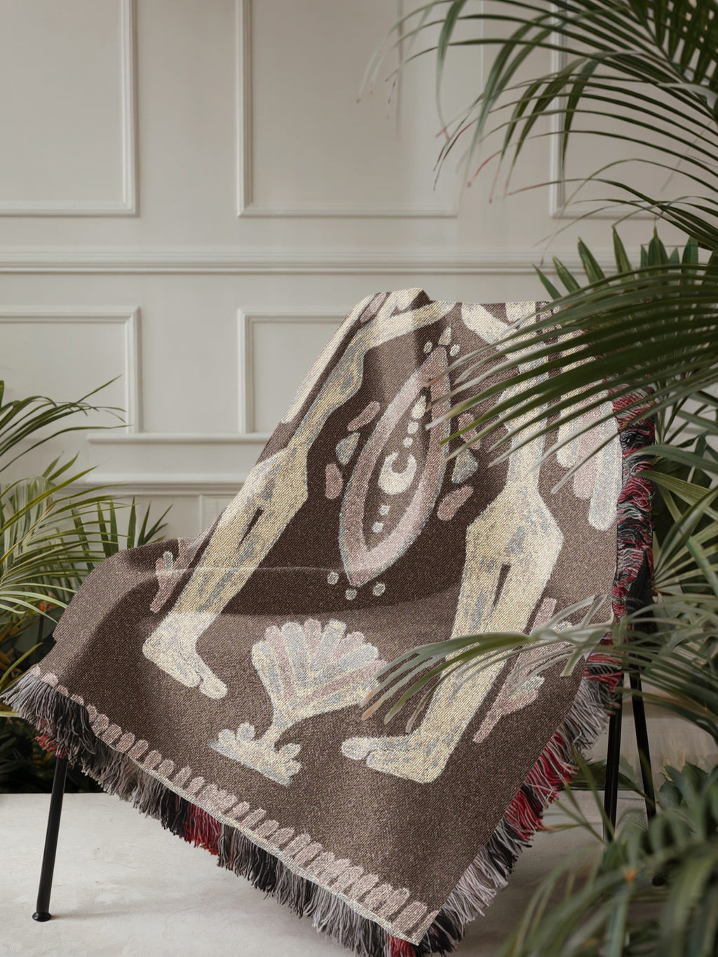 Tribal Unity Woven Blanket - Female Sisterhood, Tribal Art, Ancient Wisdom, Mother Nature