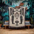 Tribal Unity Woven Blanket - Female Sisterhood, Tribal Art, Ancient Wisdom, 3 Sizes, Mother Nature